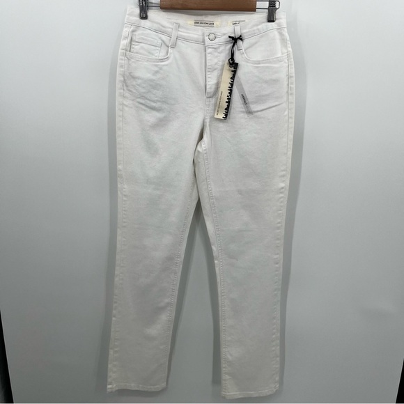 Jones New York Jeans Sutton Straight White Missy NWT Size 8 - Picture 1 of 11